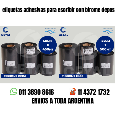 etiquetas adhesivas para escribir con birome depositos
