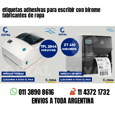 etiquetas adhesivas para escribir con birome fabricantes de ropa