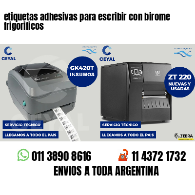 etiquetas adhesivas para escribir con birome frigorificos