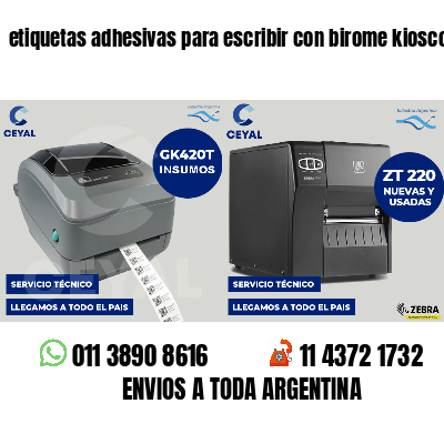 etiquetas adhesivas para escribir con birome kioscos