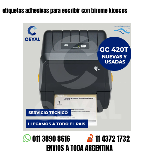 etiquetas adhesivas para escribir con birome kioscos