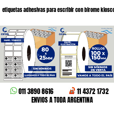 etiquetas adhesivas para escribir con birome kioscos