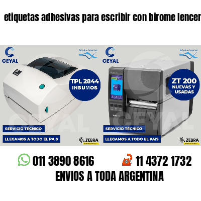 etiquetas adhesivas para escribir con birome lenceria