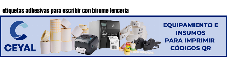 etiquetas adhesivas para escribir con birome lenceria