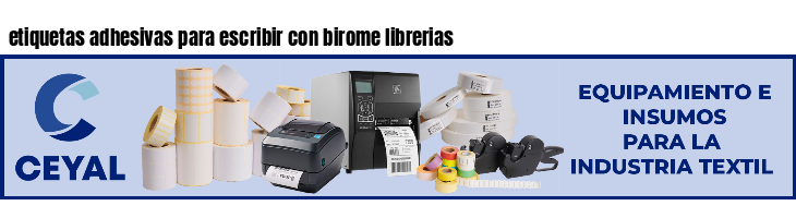 etiquetas adhesivas para escribir con birome librerias