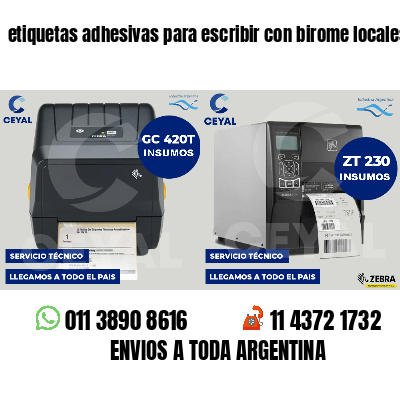 etiquetas adhesivas para escribir con birome locales