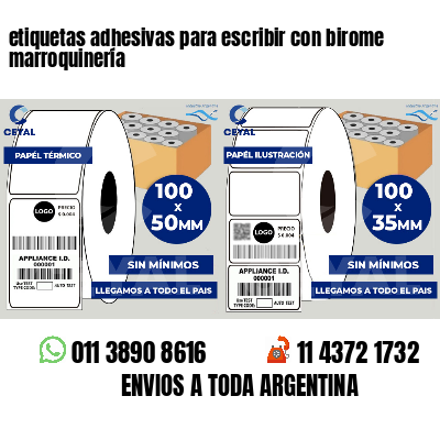 etiquetas adhesivas para escribir con birome marroquinería