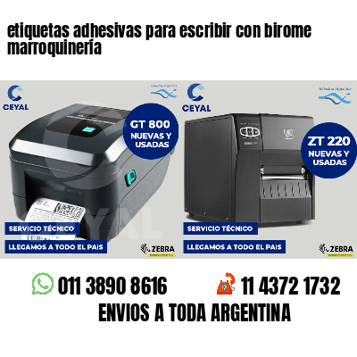 etiquetas adhesivas para escribir con birome marroquinería