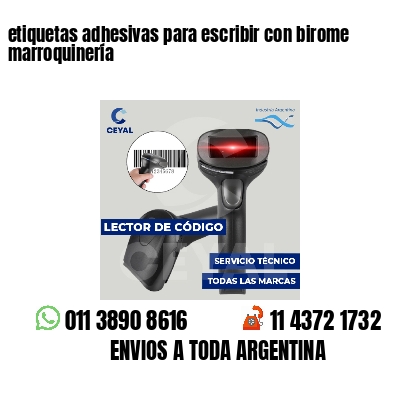 etiquetas adhesivas para escribir con birome marroquinería