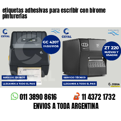 etiquetas adhesivas para escribir con birome pinturerías