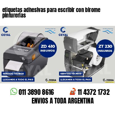 etiquetas adhesivas para escribir con birome pinturerías