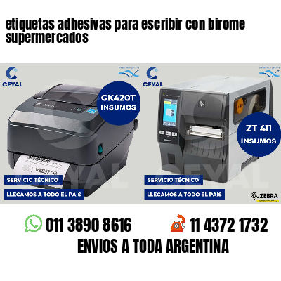 etiquetas adhesivas para escribir con birome supermercados