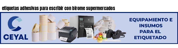 etiquetas adhesivas para escribir con birome supermercados