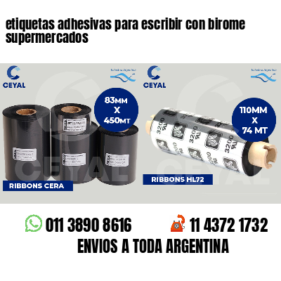 etiquetas adhesivas para escribir con birome supermercados