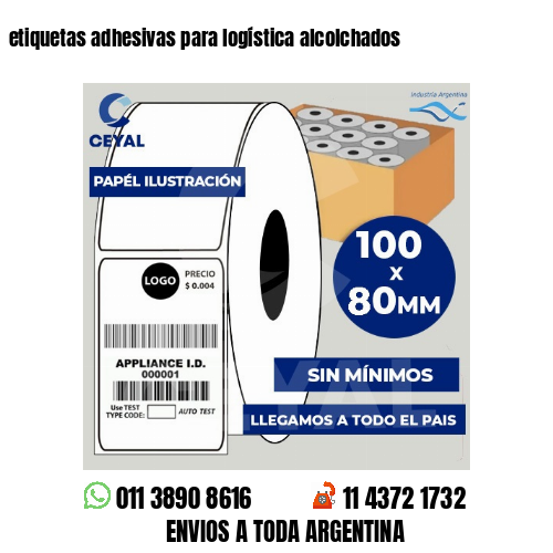 etiquetas adhesivas para logística alcolchados