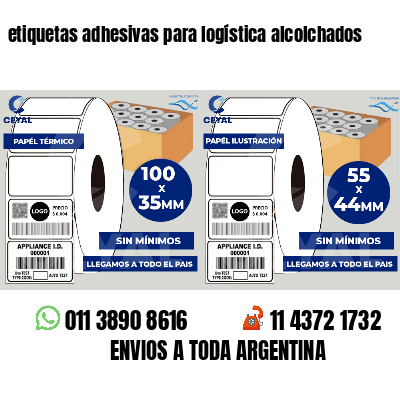 etiquetas adhesivas para logística alcolchados