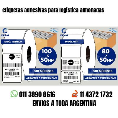 etiquetas adhesivas para logística almohadas