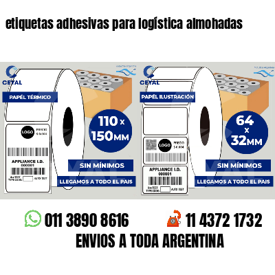 etiquetas adhesivas para logística almohadas