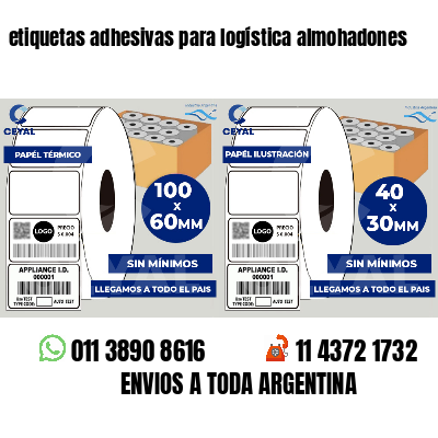 etiquetas adhesivas para logística almohadones