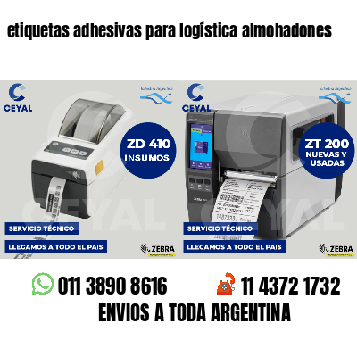 etiquetas adhesivas para logística almohadones