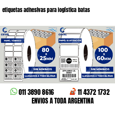etiquetas adhesivas para logística batas