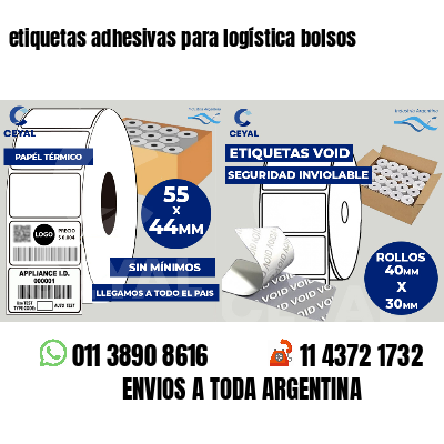 etiquetas adhesivas para logística bolsos