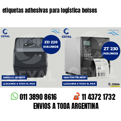 etiquetas adhesivas para logística bolsos