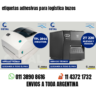 etiquetas adhesivas para logística buzos