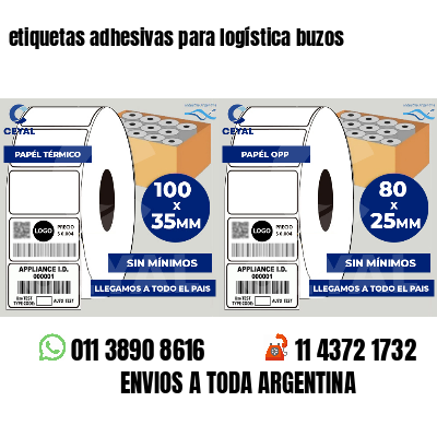 etiquetas adhesivas para logística buzos