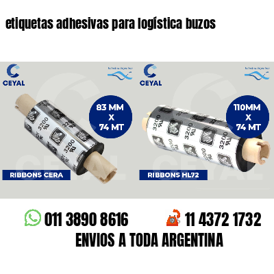 etiquetas adhesivas para logística buzos