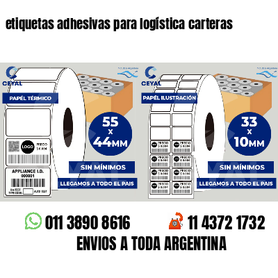 etiquetas adhesivas para logística carteras