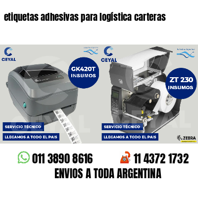etiquetas adhesivas para logística carteras