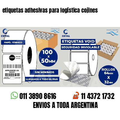 etiquetas adhesivas para logística cojines