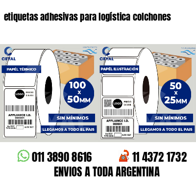 etiquetas adhesivas para logística colchones