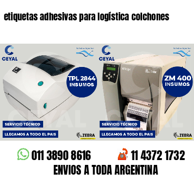 etiquetas adhesivas para logística colchones