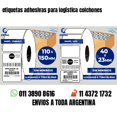 etiquetas adhesivas para logística colchones