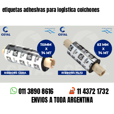 etiquetas adhesivas para logística colchones