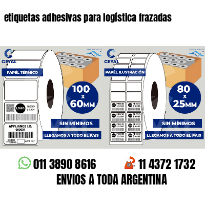 etiquetas adhesivas para logística frazadas
