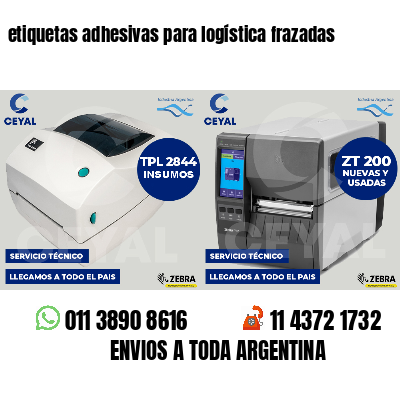 etiquetas adhesivas para logística frazadas