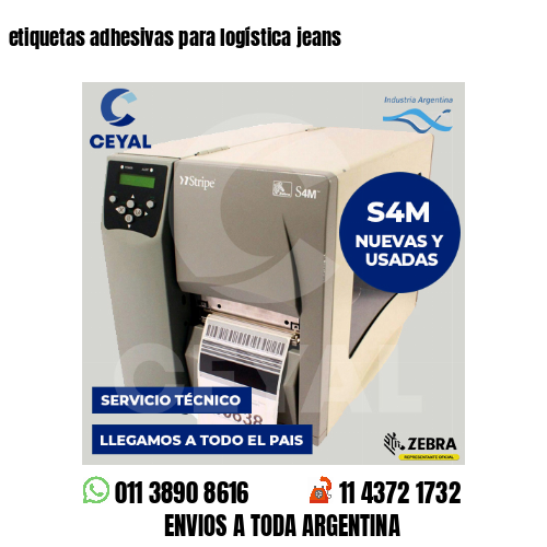 etiquetas adhesivas para logística jeans