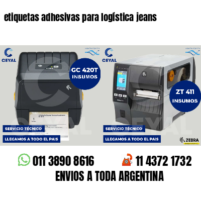 etiquetas adhesivas para logística jeans
