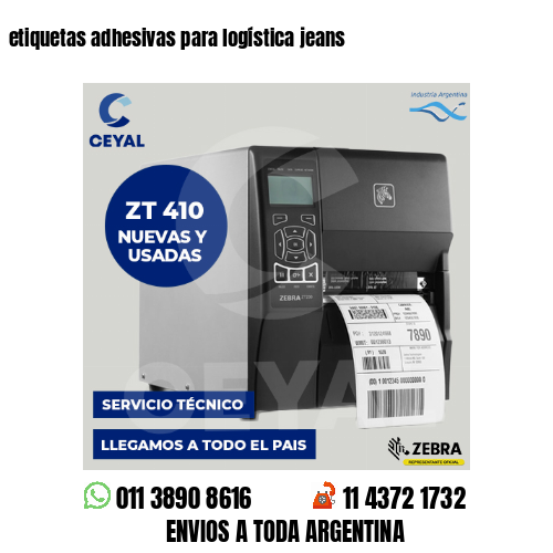 etiquetas adhesivas para logística jeans