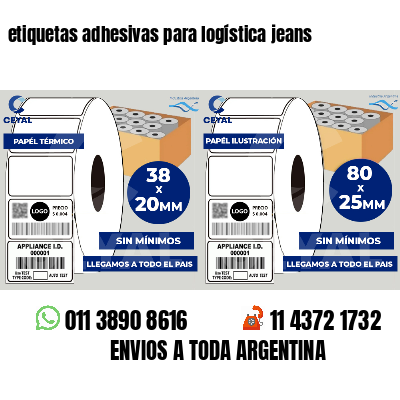 etiquetas adhesivas para logística jeans
