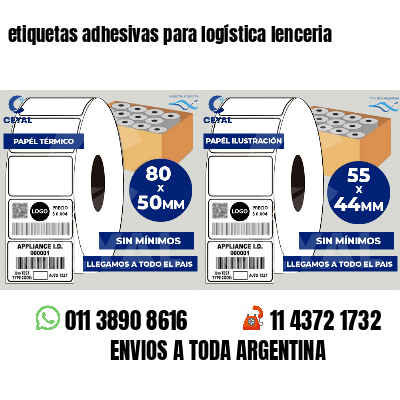 etiquetas adhesivas para logística lenceria