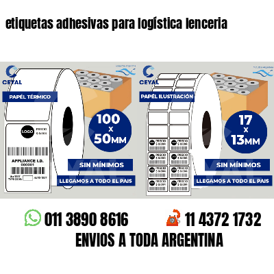 etiquetas adhesivas para logística lenceria
