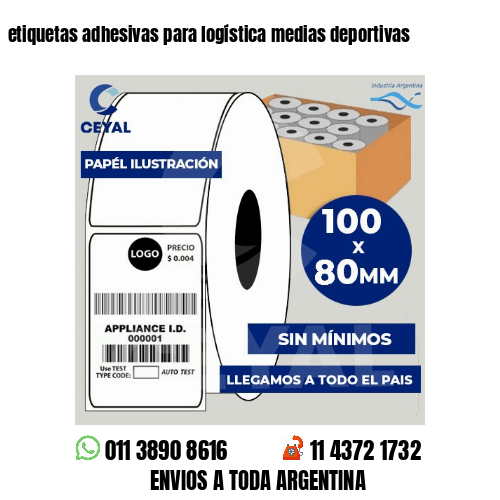etiquetas adhesivas para logística medias deportivas