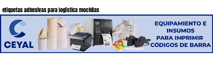 etiquetas adhesivas para logística mochilas