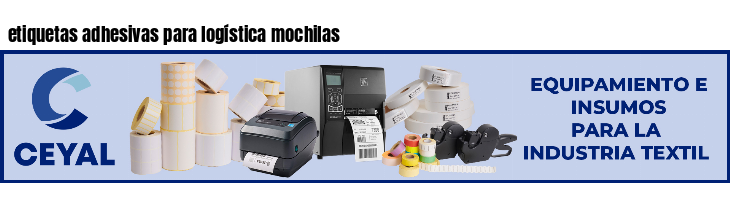 etiquetas adhesivas para logística mochilas
