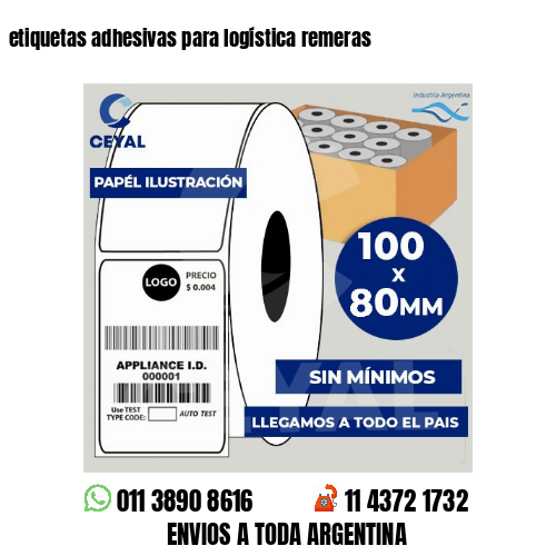 etiquetas adhesivas para logística remeras