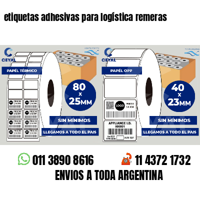etiquetas adhesivas para logística remeras